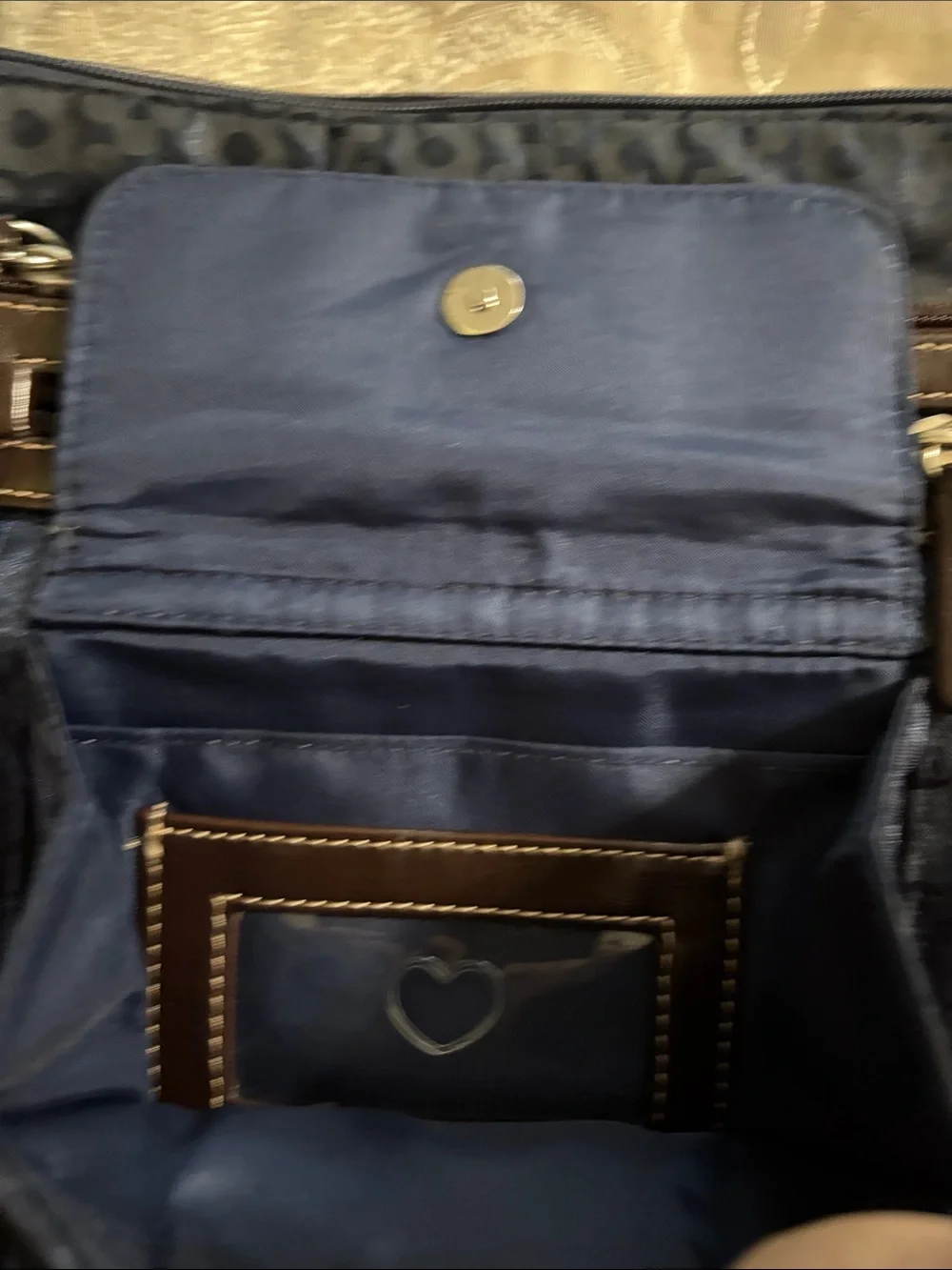 Navy Blue Crossbody Bag with Front Pocket